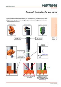 Assembly instruction for gas springs