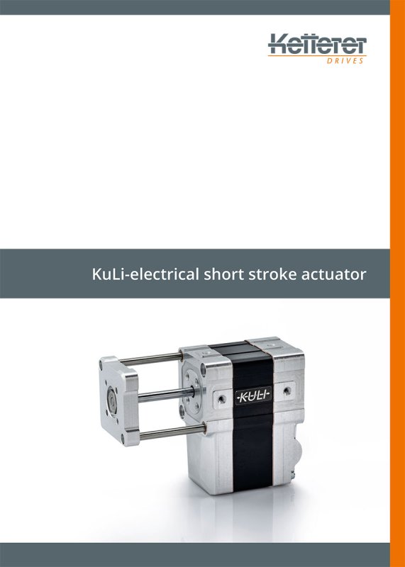 Product brochure KuLi - electrical short stroke actuator